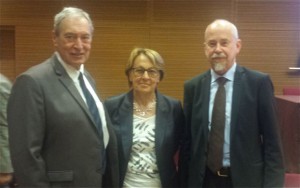 Jacques Pélissard, former Chairman of the Association des Maires de France and one of the founding members of Agence France Locale, Mme Lebranchu, Minister for Decentralization and Civil Service and Lars M Andersson